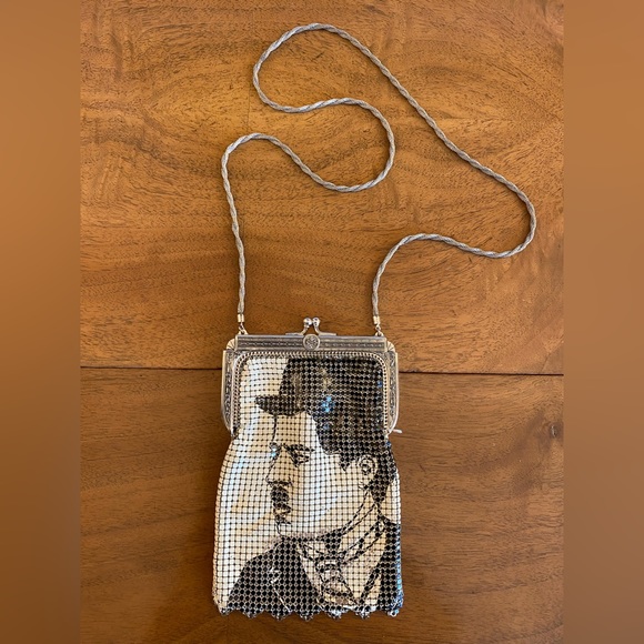COMING SOON!! Rare Vintage Whiting & Davis Charlie Chaplin Mesh Bag 🎩 - Picture 3 of 16